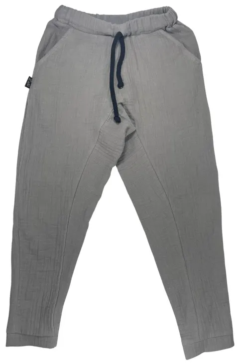 Spodnie 0101-24 MUSLIN TROUSERS / DARK GRAY - GOTS