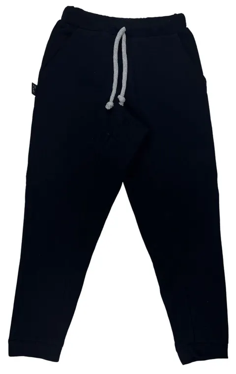 Spodnie 0102-24 MUSLIN TROUSERS / BLACK - GOTS