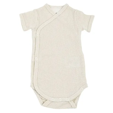 Body kopertowe z krótkim rękawem CLOUD DANCER śmietankowe Romper Ciumbelle SS