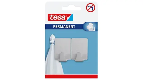 Tesa Haczyk Permanentny 2 Szt. "L", Kwadratowy, Metalowy