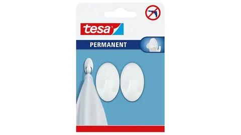Tesa Haczyk Permanentny 2 Szt. "S" Owalny Biały