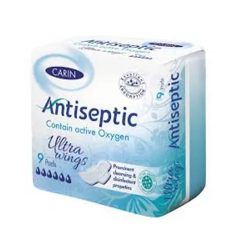 CARIN Podpaski higieniczne ULTRA WINGS ANTISEPTIC, 9 szt