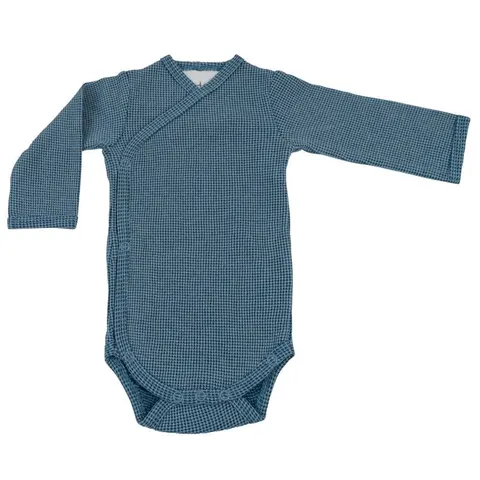Body kopertowe z długim rękawem DRAGONFLY niebieskie Romper Ciumbelle LS
