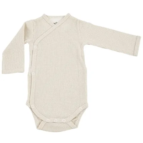 Body kopertowe z długim rękawem CLOUD DANCER śmietankowe Romper Ciumbelle LS