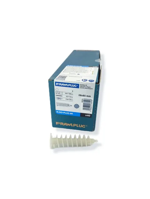 Rawlplug - R-ISO-PLUG-80 - kołek spiralny do styropianu 50 mm op. 40 sztuk