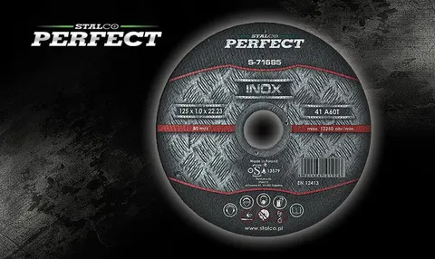 Tarcza metal INOX 115x1 mm S-71683 PERFECT