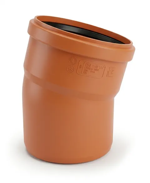Kolano PVC-U kanalizacyjne 110/15°