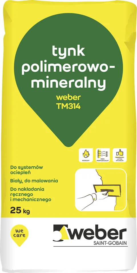 Tynk mineralny WEBER TM314 Baranek 2 mm