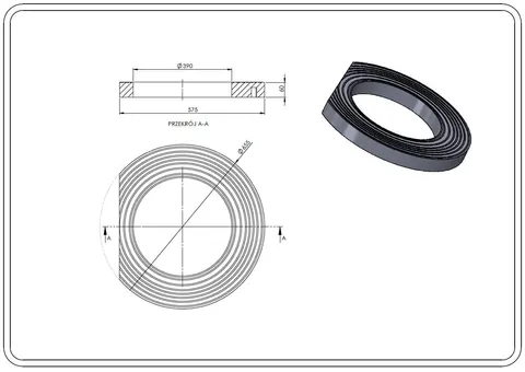 Pierścień dystansowy tworzywowy 500 TX 4052-10A adapter ścięty