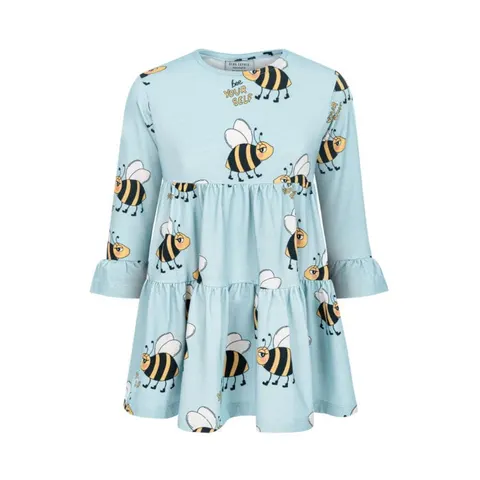 Sukienka fale PSZCZÓŁKA NIEBIESKA - BEE BLUE / SPINNING DRESS