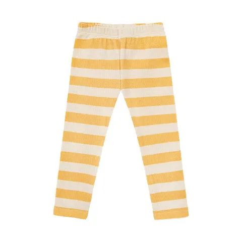 Legginsy wafelek ŻÓŁTE PASKI - BEE STRIPES / WAFFLE LEGGINGS