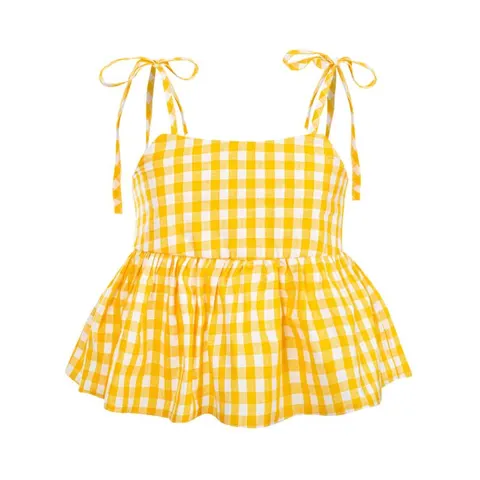 Top ŻÓŁTA KRATKA - CHECKER YELLOW / TOP