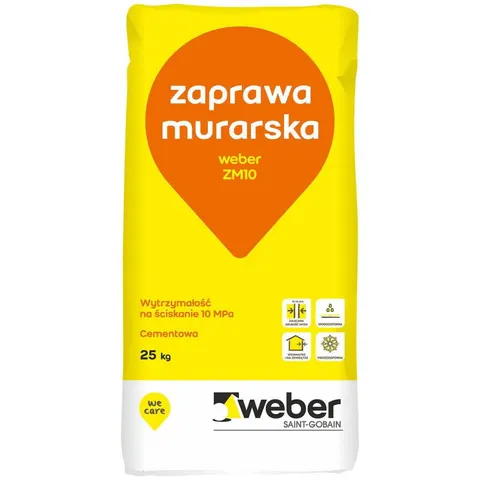 Zaprawa murarska cementowa WEBER ZM10, 25 kg