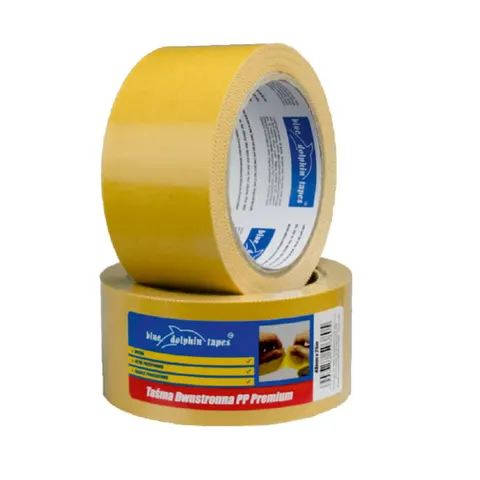 Taśma dwustronna 48mmx25 m PP Premium BLUE DOLPHIN