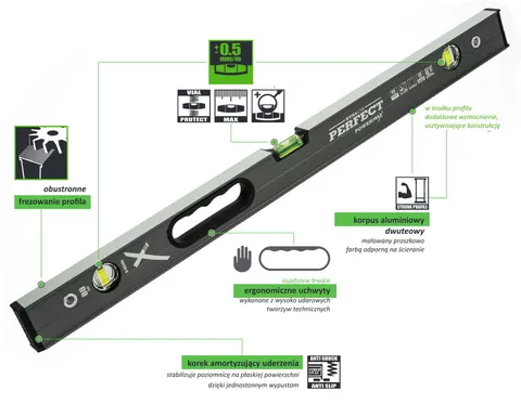 Poziomica 2 m POWERMAX S-65793