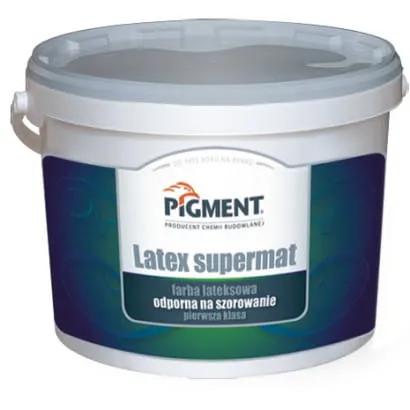 Farba PIGMENT LATEX SUPERMAT lateksowa 10L biała