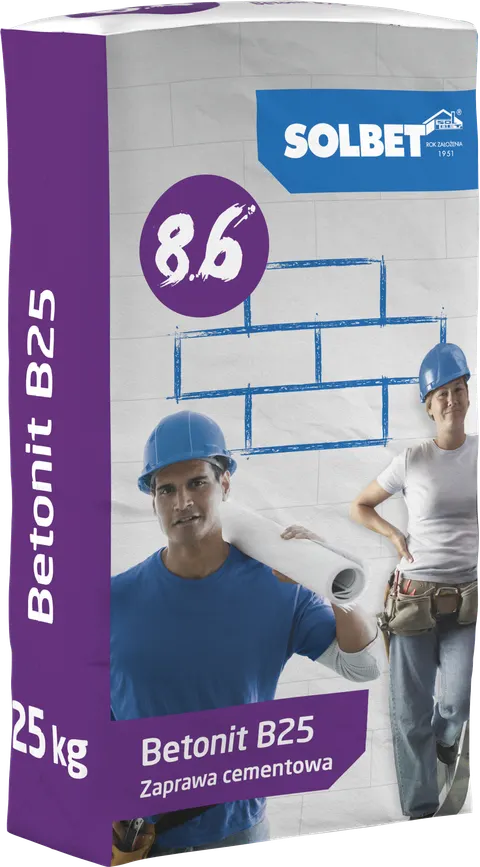Solbet BETONIT B-25 zaprawa cementowa 8.6, 25 kg