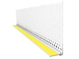 Listwa przyokienna PVC 6 mm/2,5 m z siatką białą, 25szt./op