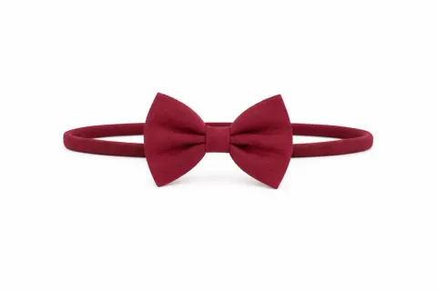 Opaska z kokardką BORDO gumka bordo
