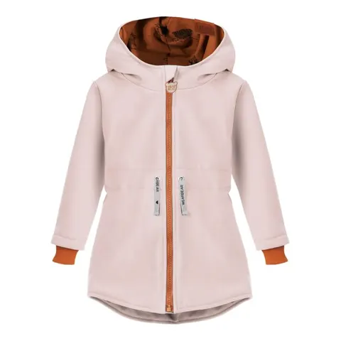 Kurtka Parka Softshellowa Pudrowy Róż Softshell Parka CREAMY PINK