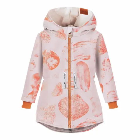 Kurtka Parka Softshellowa Print Czerwony Softshell Parka SPOTS CHERRY