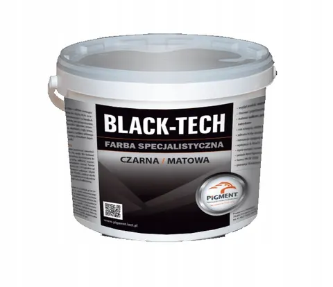 Farba BLACK-TECH Pigment czarna mat 10L