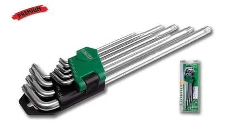 Imbusy TORX T10-T50 długie, 9 szt/kpl.