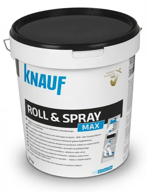 KNAUF Roll & Spray Max gładź gotowa 25 kg (wiadro)