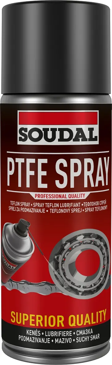Smar teflonowy Soudal PTFE Spray 400ml do metalu plastiku łożysk