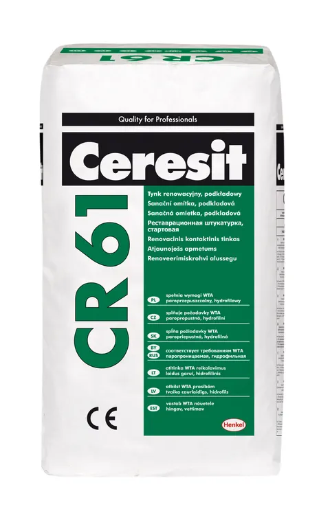 Ceresit CR 61, 25 kg, tynk renowacyjny, podkładowy