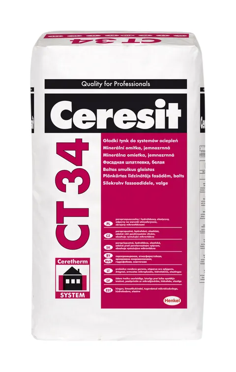 Ceresit CT 34, 25 kg, tynk mineralny do systemów ociepleń