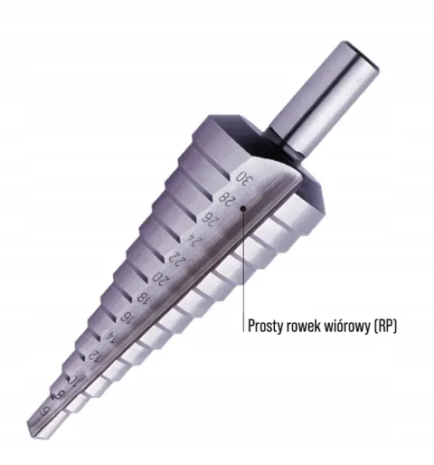 Wiertło stopniowe HSS 4-12/1 mm skok