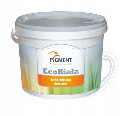 Farba PIGMENT ECO BIAŁA 5L akrylowa mat, 10 m2/1L