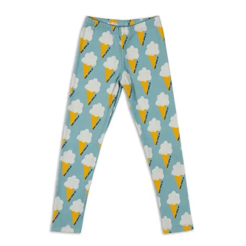 Legginsy prążek RIBBED LEGGINGS ICE BLUE CREAM