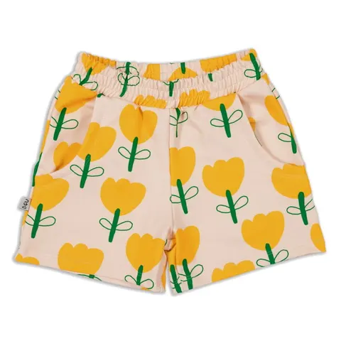 Szorty SHORTS YELLOW FLOWER