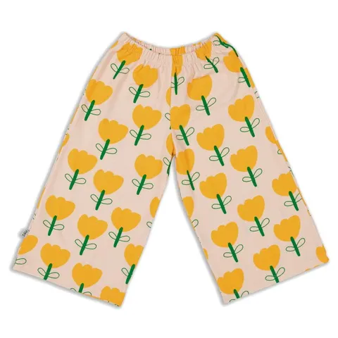 Spodnie CULOTTE PANTS YELLOW FLOWER