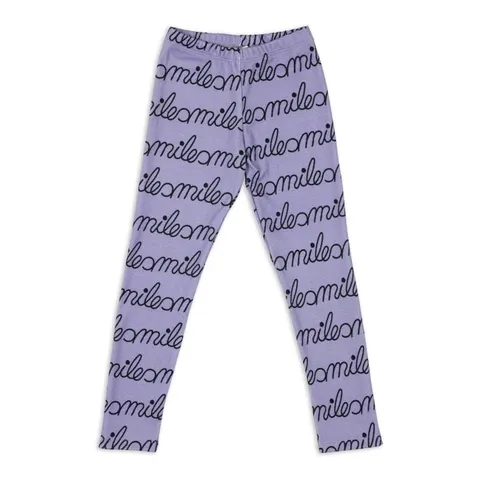Legginsy prążek RIBBED LEGGINGS LILAC SMILE