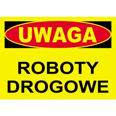 Tablica ostrzegawcza ROBOTY DROGOWE BTO-43
