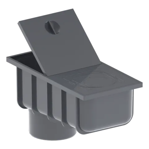 Krop PVC 90 Osadnik (but) grafit 7016