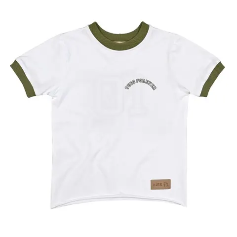 T-Shirt white/olive FOREVER (mama&dziecko)