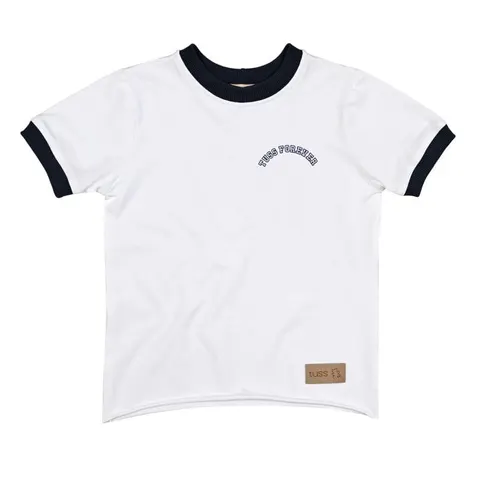T-Shirt white/navy FOREVER (mama&dziecko)