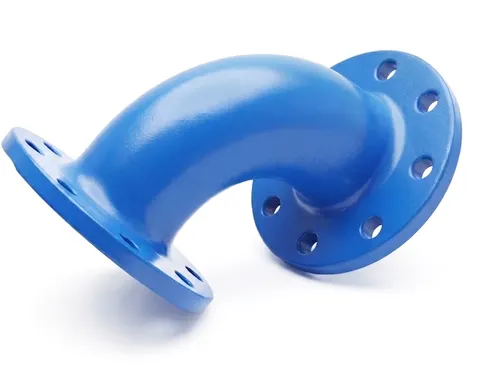 Kolano żeliwne kołnierzowe Q 150/90° sfero