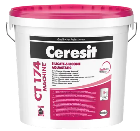 Ceresit CT 174 MACHINE grupa E, 25 kg, tynk silikatowo-silikonowy do aplikacji maszynowej