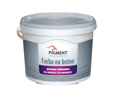 Farba PIGMENT na beton silikon-akryl 10L szara
