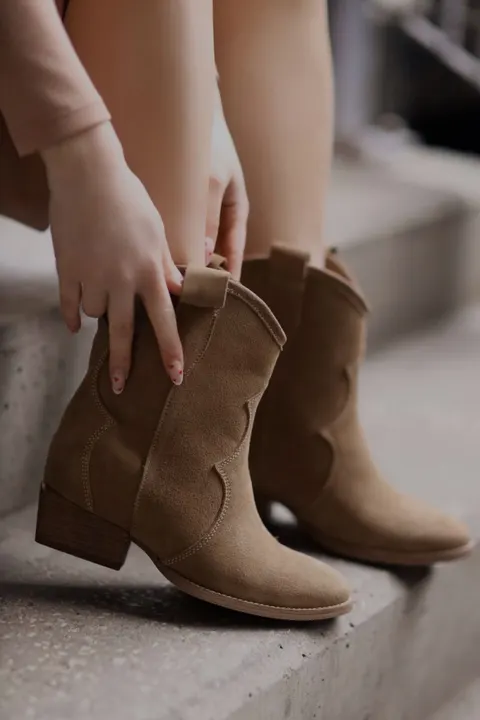 Kowbojki Lila Lou KHAKI | Lila Lou -50%