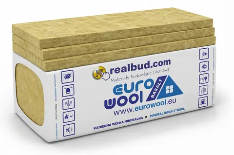 Wełna fasadowa 16 cm EUROWOOL BASALT, 0,034 W/mK, 1000x600 mm, 1,2 m2/pacz.