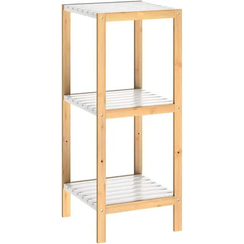 Regał 3 poziomowy białe półki 33x79x33cm Deco4Home