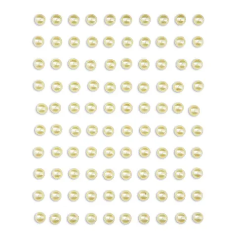 Perły samoprzylepne 5mm Cytrynowe 100 sztuk dpCraft