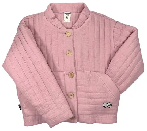 Kurtka 056-24 MUSLIN SPRING JACKET / PINK - GOTS