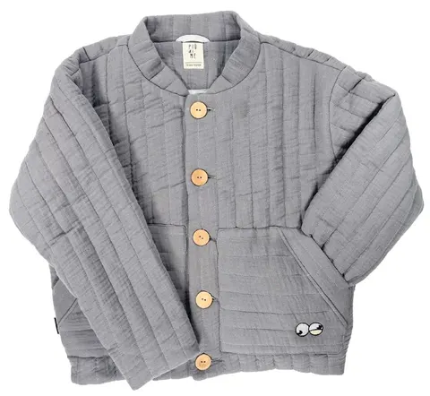 Kurtka 057-24 MUSLIN SPRING JACKET / GRAY - GOTS